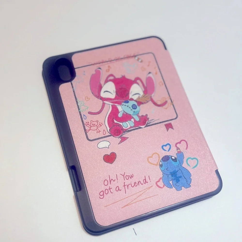 Samsung s6 lite tablet case lilo and Stitch Pink Tablet Case with Cartoon Design